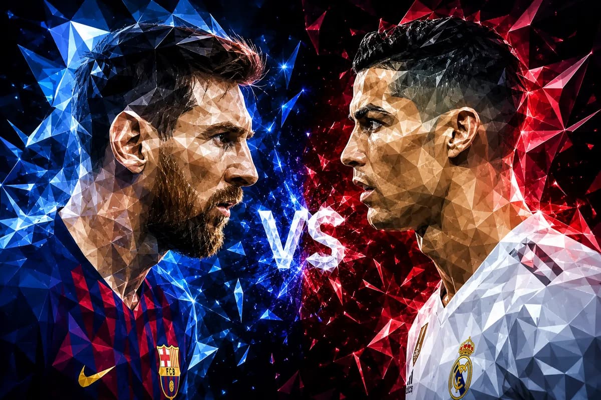 Lionel Messi and Cristiano Ronaldo side by side